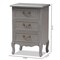 Baxton Studio Capucine Gray Finished Wood 3-Drawer Nightstand 151-9204 - alternate 9